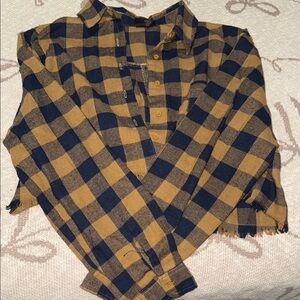 Windsor Plaid Shirt in Mustard and Navy